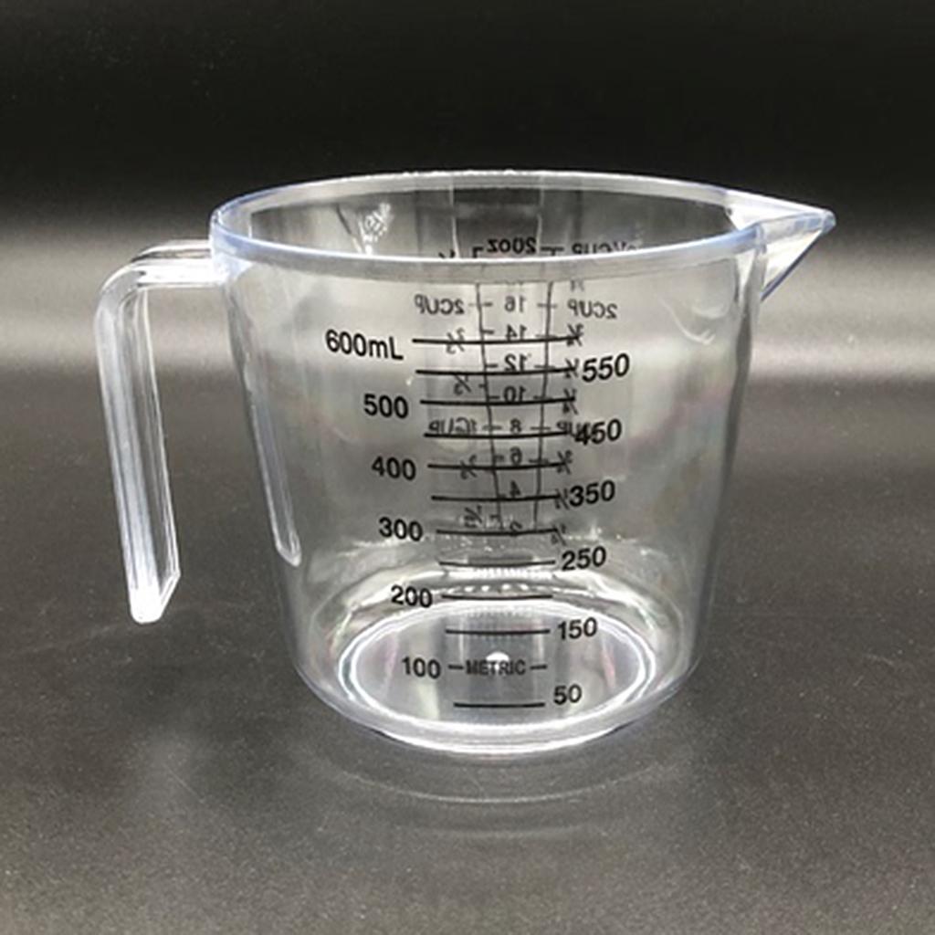 Clear Measuring Cup with Handle and Spout Water Milk Liquid Measure Cooking