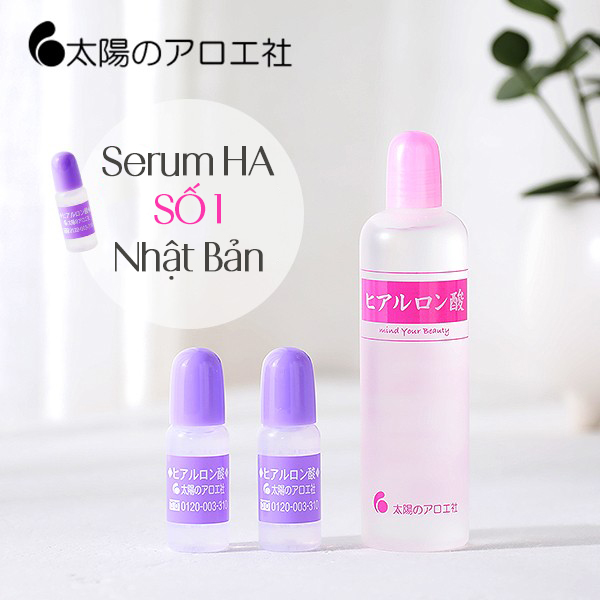 Tinh Chất Serum HA Nhật Bản Taiyo no Aloe Hyaro Beauty Set Chai Lớn, Cung Cấp Hyaluronic Acid Đậm Đặc, Siêu Dưỡng Ẩm, Giữ Nước Cho Da Mặt Tươi Tắn, Sáng Mịn, Căng Mượt