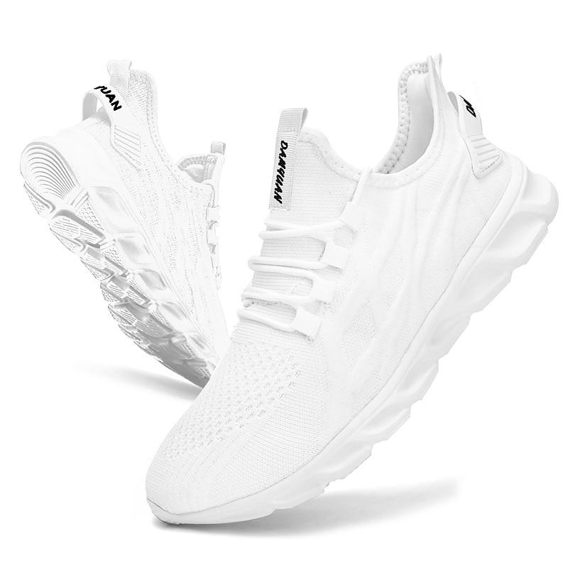 Nam Lưu Hóa Đi Chạy Bộ Unisex Casual Nhẹ Giày Tennis Thể Thao Giày Thể Thao Thoáng Khí Giày Thời Trang Color: Black Shoe Size: 46
