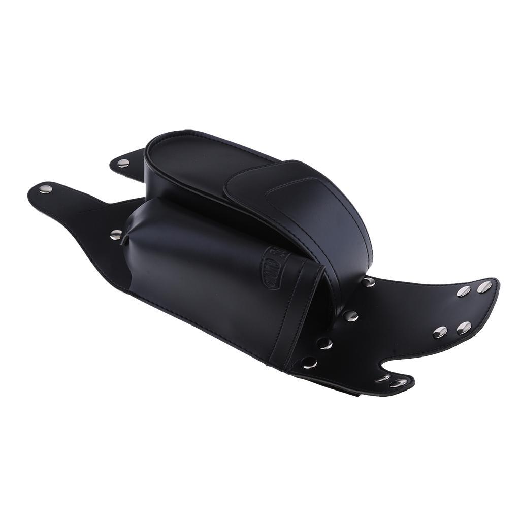 Black PU Leather Right Side Saddlebag Water Bottle Holder Fit for Harley