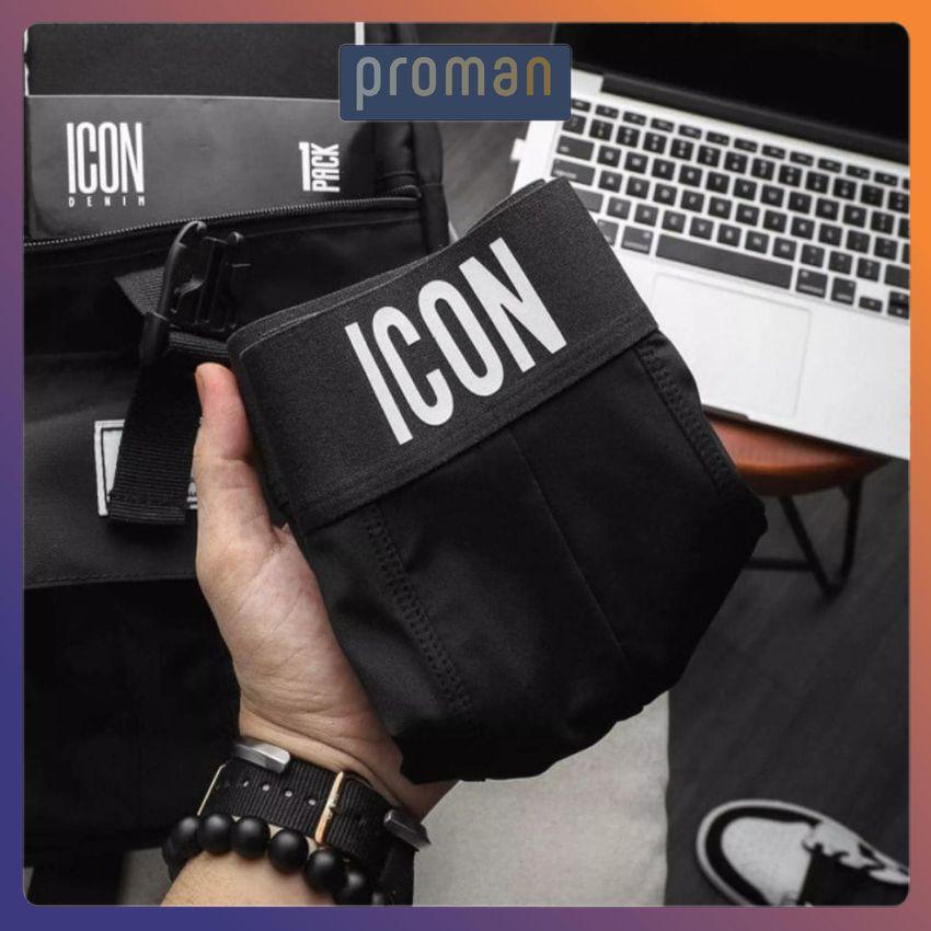 Quần Lót Nam Boxer ICON DEMIN Cotton - Sịp Đùi Nam Cotton Mềm Mịn Co Giãn 4 Chiều SI02 - PROMAN