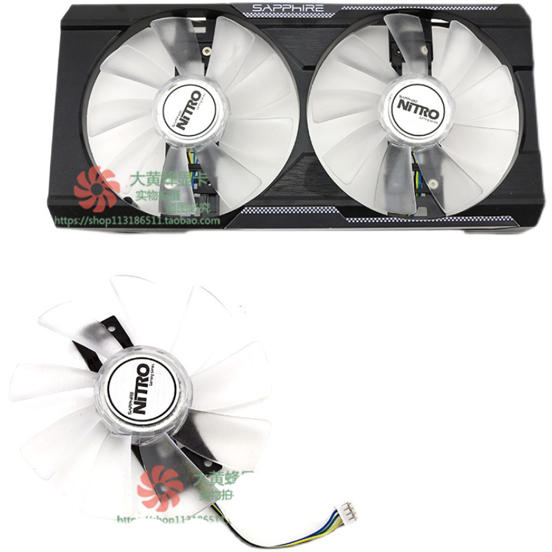 2pcs QUẠT GPU GAA8B2U / GAA8S2U cho Sapphire R9 380 380X Quạt thay thế card đồ họa 2g / 4G D5 Quạt 4Pin Video Quạt làm mát VGA