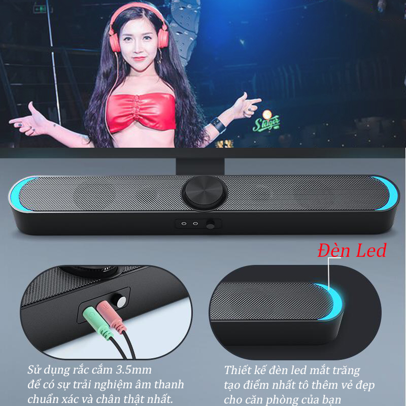 Combo Loa Vi Tính Thông Minh V-198, Hỗ Trợ Bluetooth, Karaoke, Hiệu Ứng Đèn Led Mặt Trăng Cao Câp + Tặng Bộ Bàn Phím Chuột Full Led Chuyên Game Cao Cấp