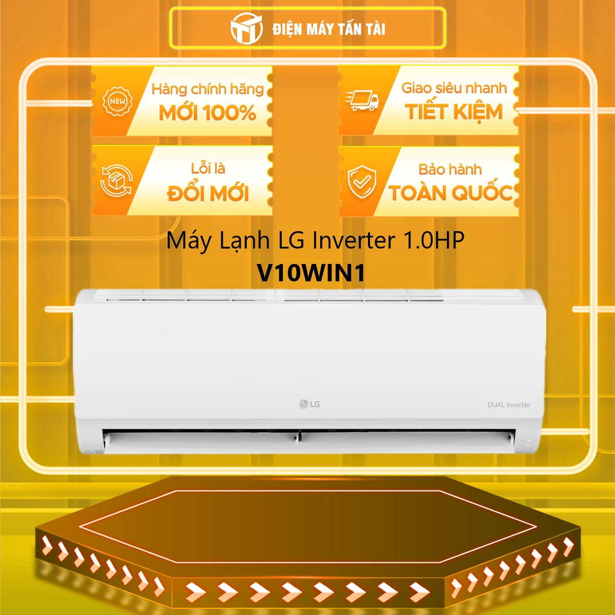 Máy Lạnh LG Inverter 1 chiều (1HP) V10WIN1 - Model 2024- Hàng chính hãng
