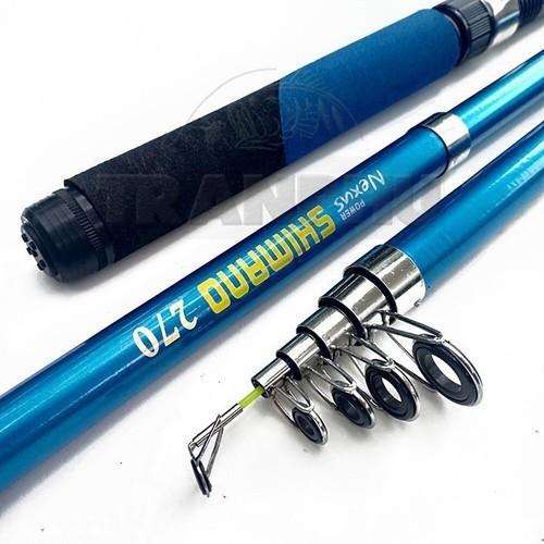 Bộ cần câu máy rút shimano tặng kèm cước phao chì lưỡi câu cước câu và phụ kiện...