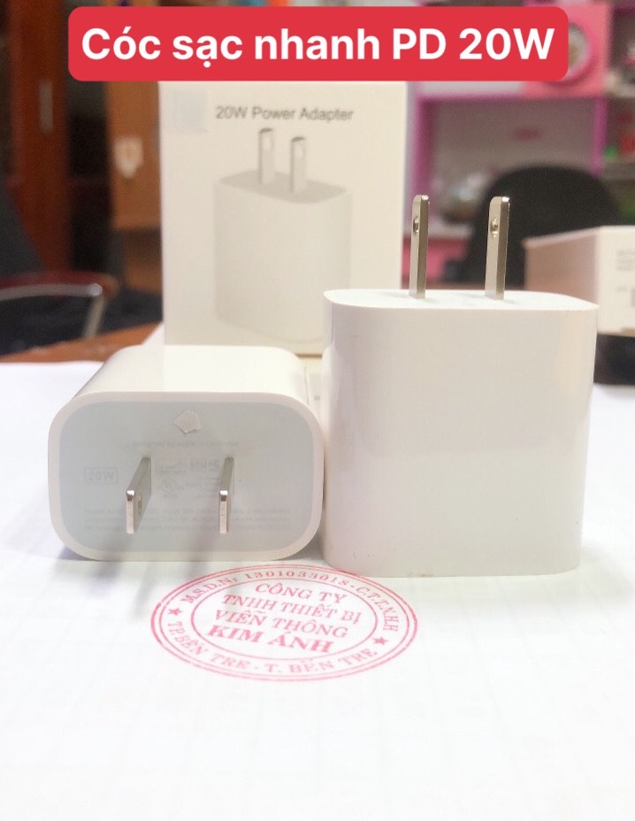 Cóc sạc nhanh PD 20W chân cắm L, sạc nhanh vào pin, bảo hành 1 năm