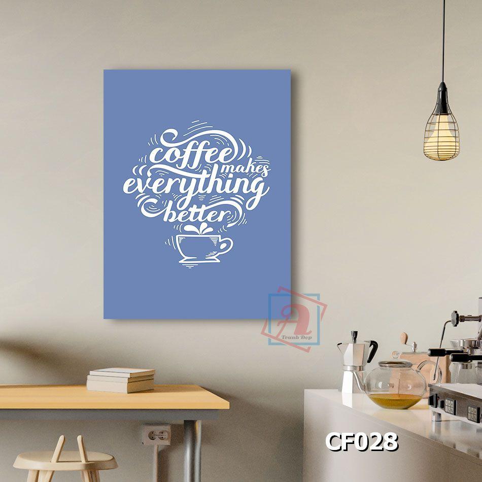 Tranh chữ nghệ thuật trang trí quán cafe kích thước 60x80cm - CF025-028