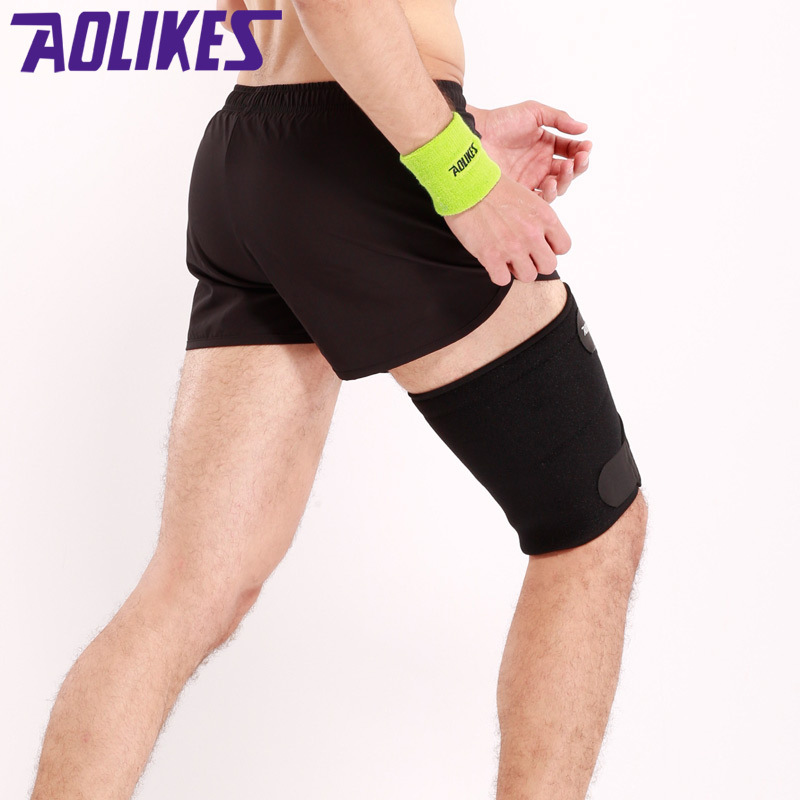 Đai bó bảo vệ cơ đùi AOLIKES A-7956 hỗ trợ chấn thương căng cơ khi chơi thể thao sport thigh support