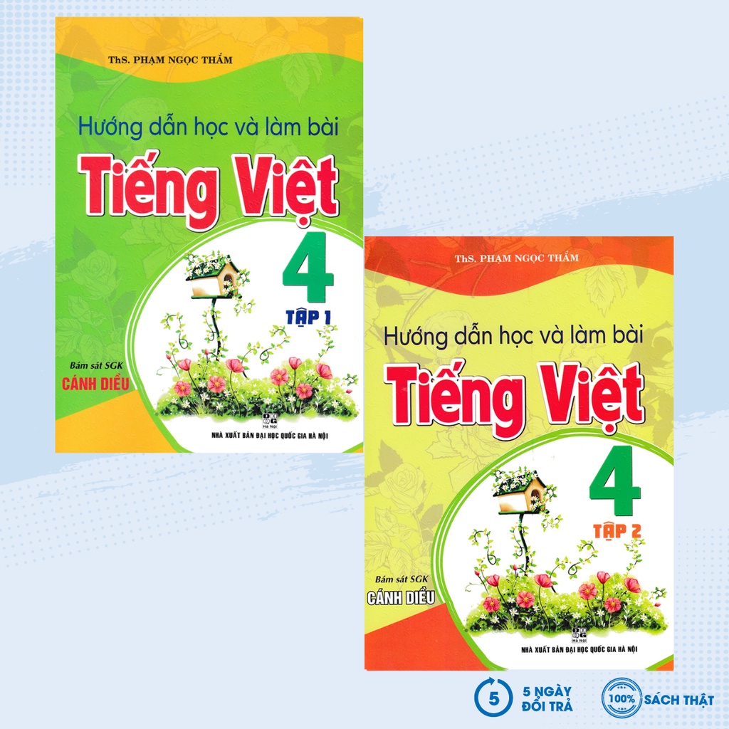 Sách - Combo Hướng Dẫn Học Và Làm Bài Tiếng Việt 4 - Tập 1 + 2 - HA