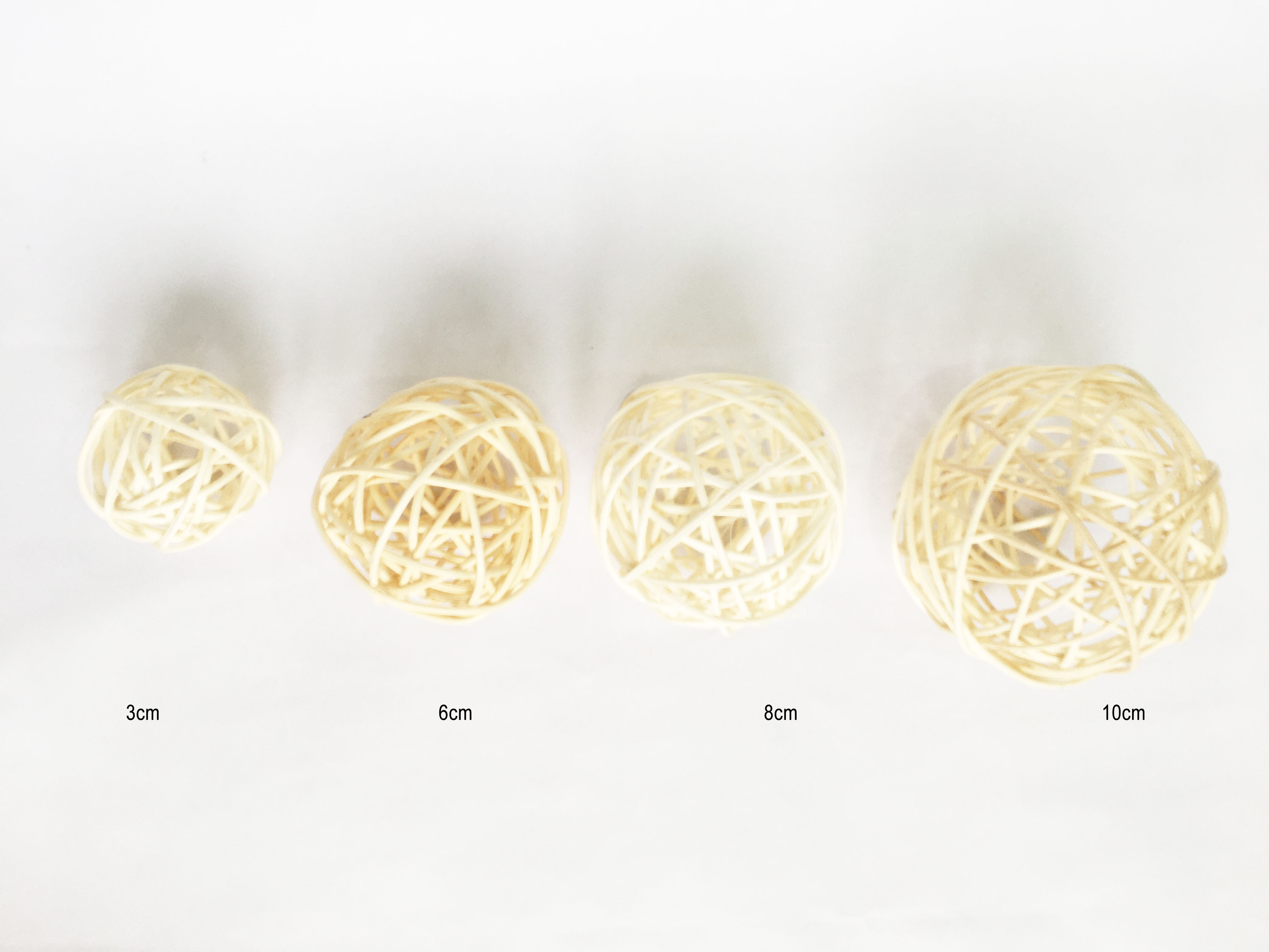 Combo 5 Quả cầu mây trang trí đan rối từ mây tự nhiên phụ kiện chụp ảnh, trang trí decor handmade