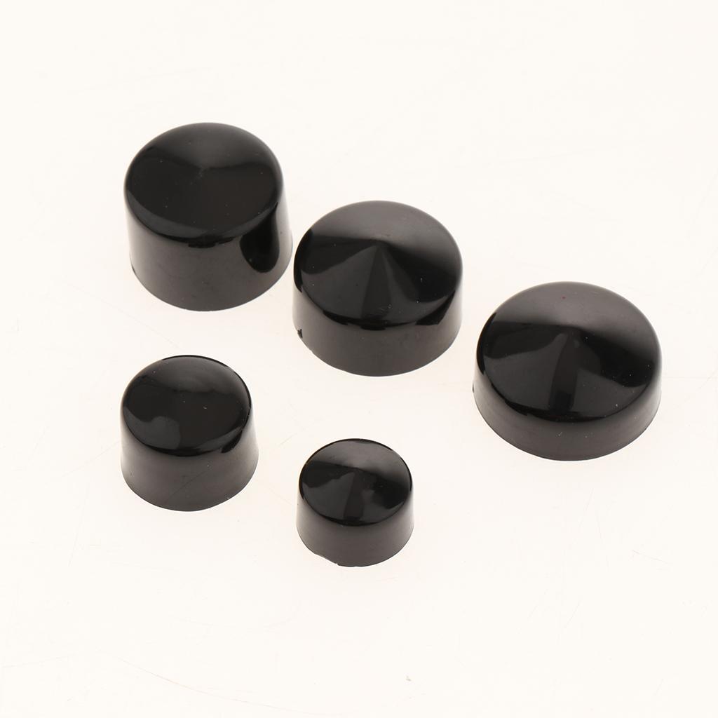 80pcs Solid Motorcycle Black ABS Toppers Caps Cover for FLT/