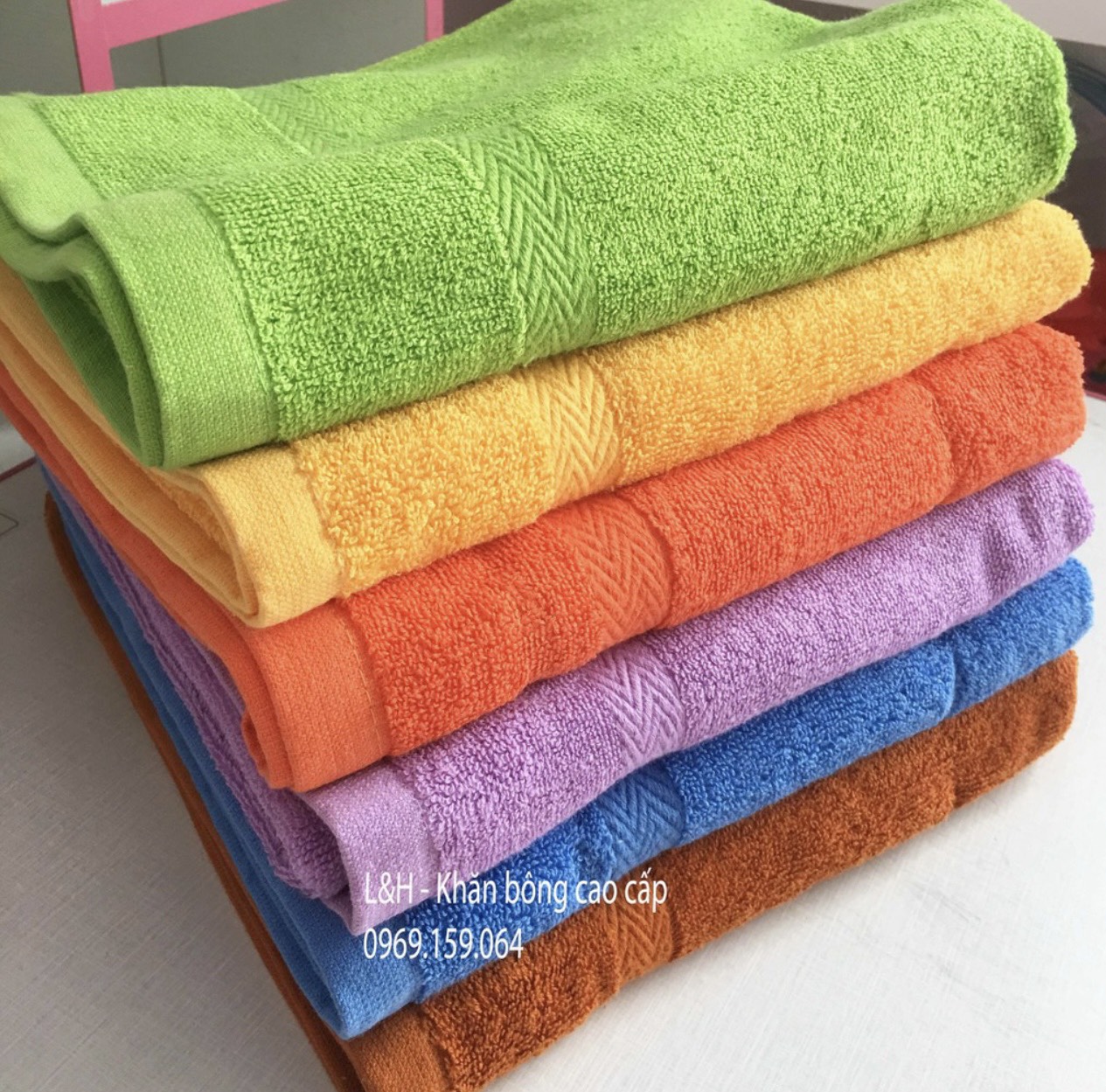 Bộ 3 chiếc Khăn tắm, khăn lau đầu, khăn lau mặt, Tân Thịnh