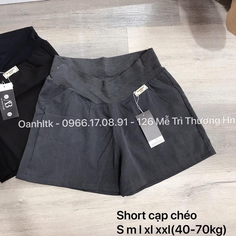 QUẦN SHORT BẦU CẠP CHÉO ( 38-75kg) - ẢNH THẬT 100% - SIÊU MỀM MÁT KHÔNG NÓNG BÍ