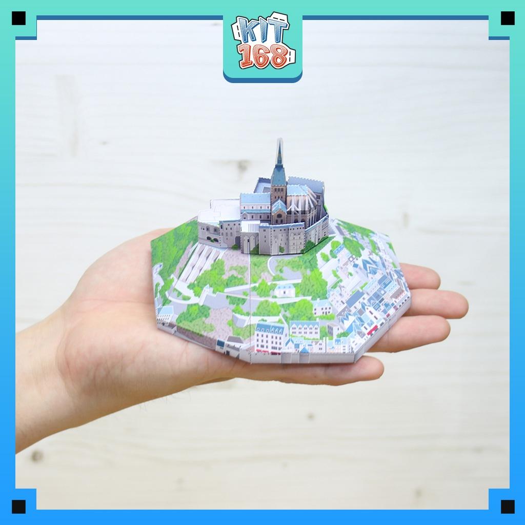 Mô hình giấy kiến trúc Mont-Saint-Michel Mini - Pháp