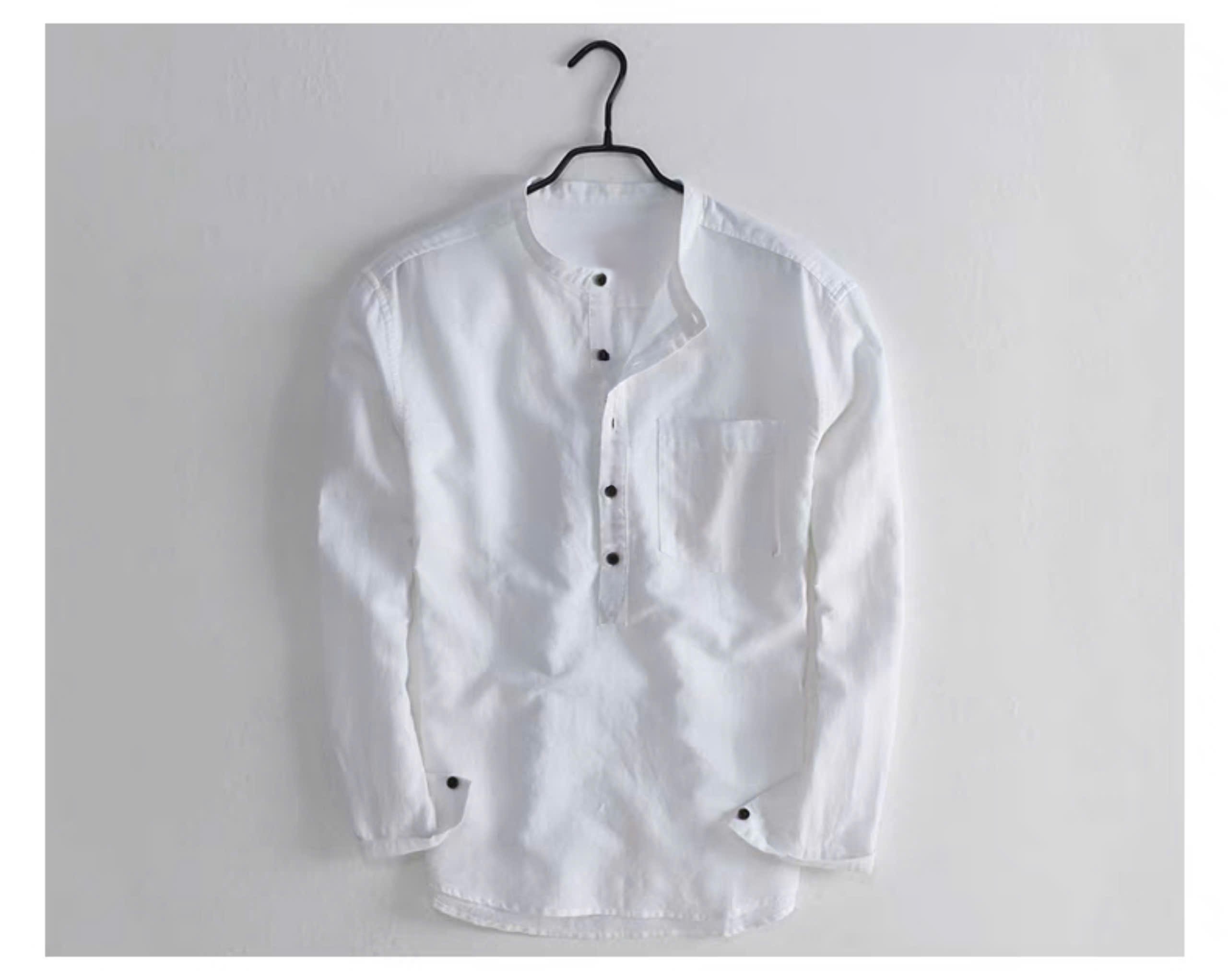 Set áo sơ mi nam dài tay mix quần short lưng thun có túi chất liệu Linen mát mịn phong cách Hàn