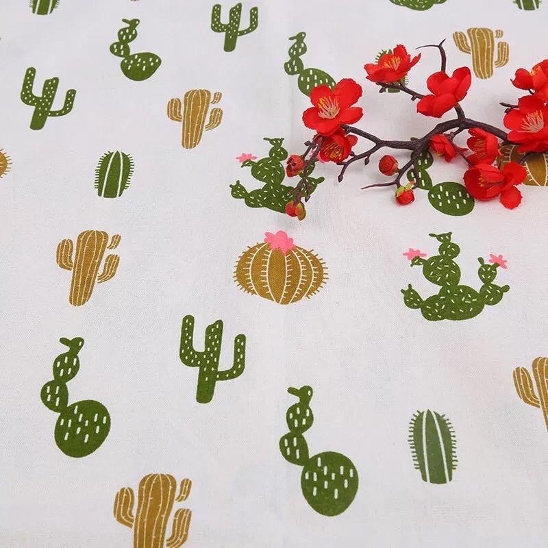 Vải bố/vải canvas/ vải lanh họa tiết nhiều mẫu xinh