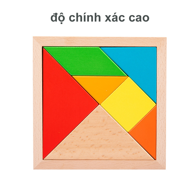 Đồ chơi tangram bằng gỗ xếp hình sáng tạo dành cho trẻ, bộ đồ chơi phát triển trí thông minh và trí tuệ