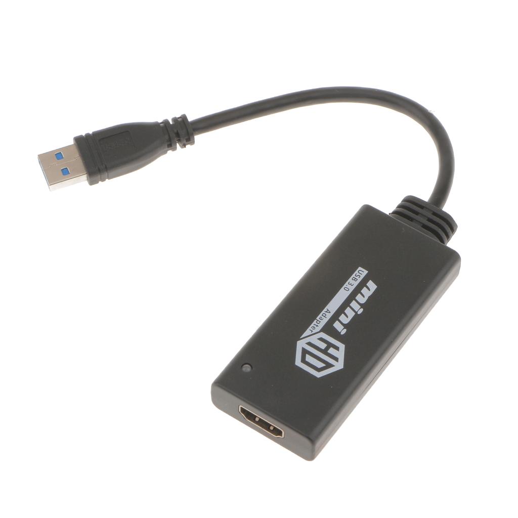 Mini USB 3.0 to 1080P Video Cable Adapter Converter for Laptop HDTV