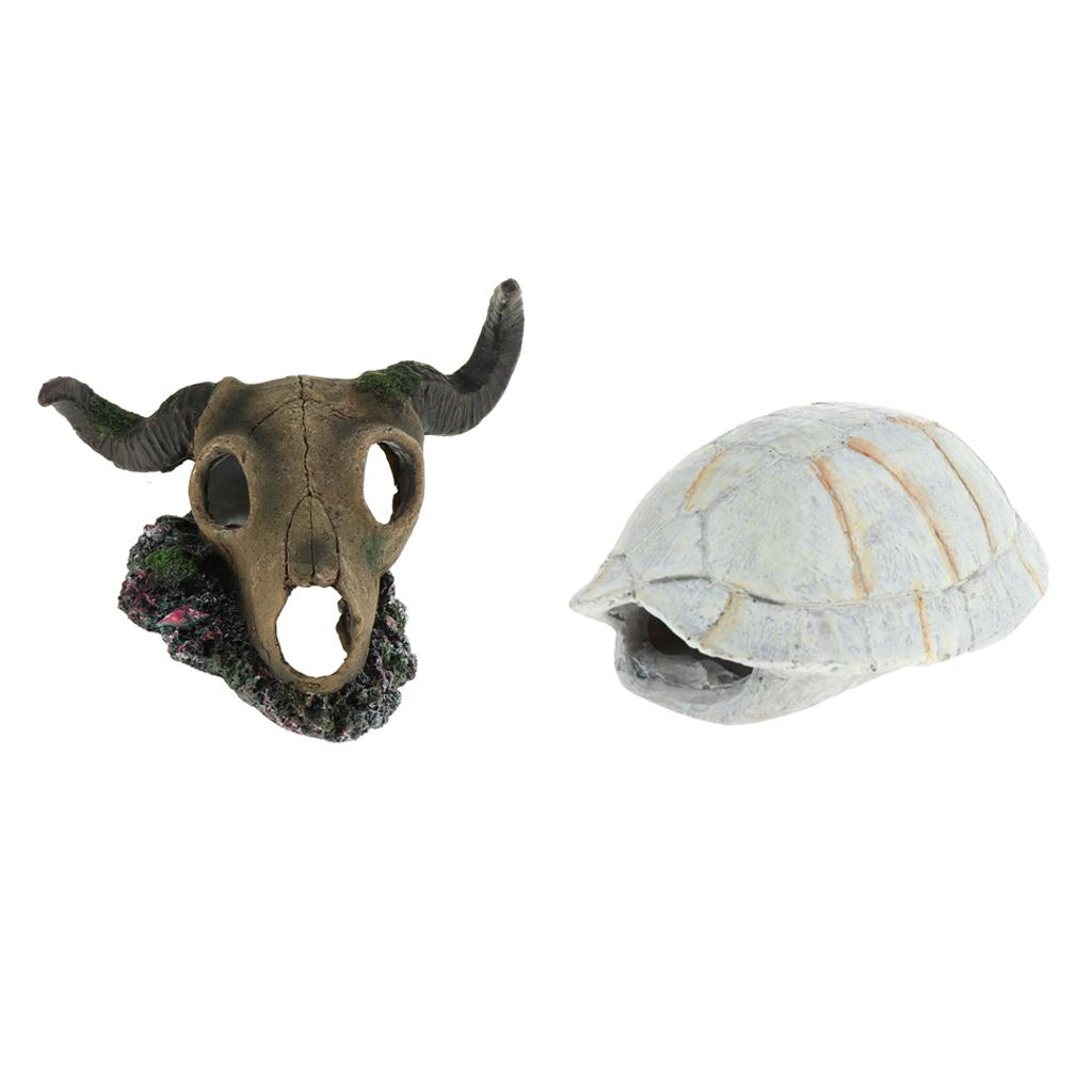 Mini Reptile Hiding Cave Landscape Ornament Reptile Water Container Shape 1