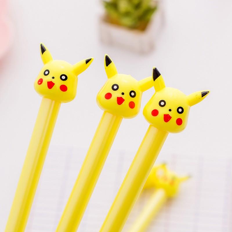 Bút Bi Viết PIKACHU Siêu Dễ Thương - Bút Bi Nước Văn Phòng Mực Đen