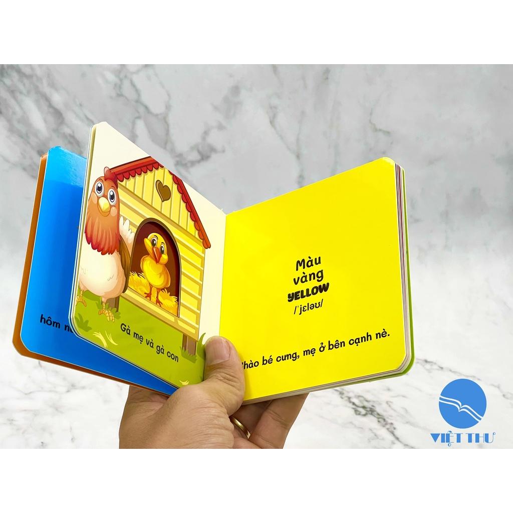 Sách - Đố Bé Ở Sau Là Gì - Song Ngữ Anh Việt - Màu Sắc - colours