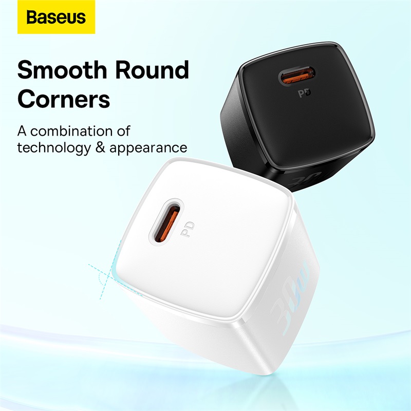 Cốc Sạc Nhanh OS-Baseus Cube Pro Fast Charger 1C 30W (Chân cắm tròn)(Hàng chính hãng)