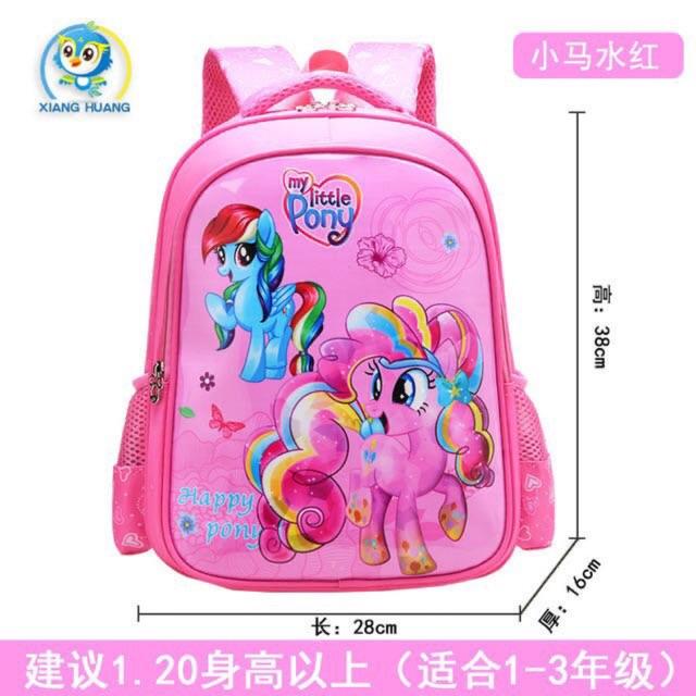 Ba lô đi học cho bé gái cấp 1 hình Ngựa Pony - Kitty - công chúa Elsa