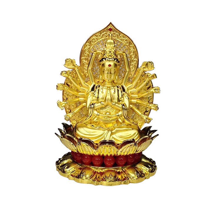 Tượng Phật Quan Âm nghìn mắt nghìn tay kèm nước hoa trang trí taplo ô tô - Mã: A72510