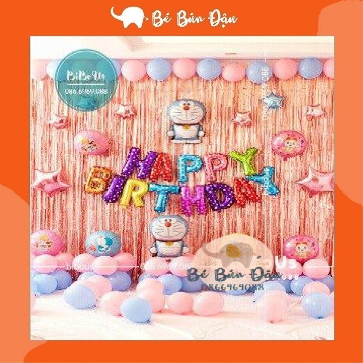 Set Trang Trí Sinh Nhật Doremon Cho Bé Trai, Combo Trang Trí Sinh Nhật, Tiệc Thôi Nôi, Đầy Tháng Cho Bé