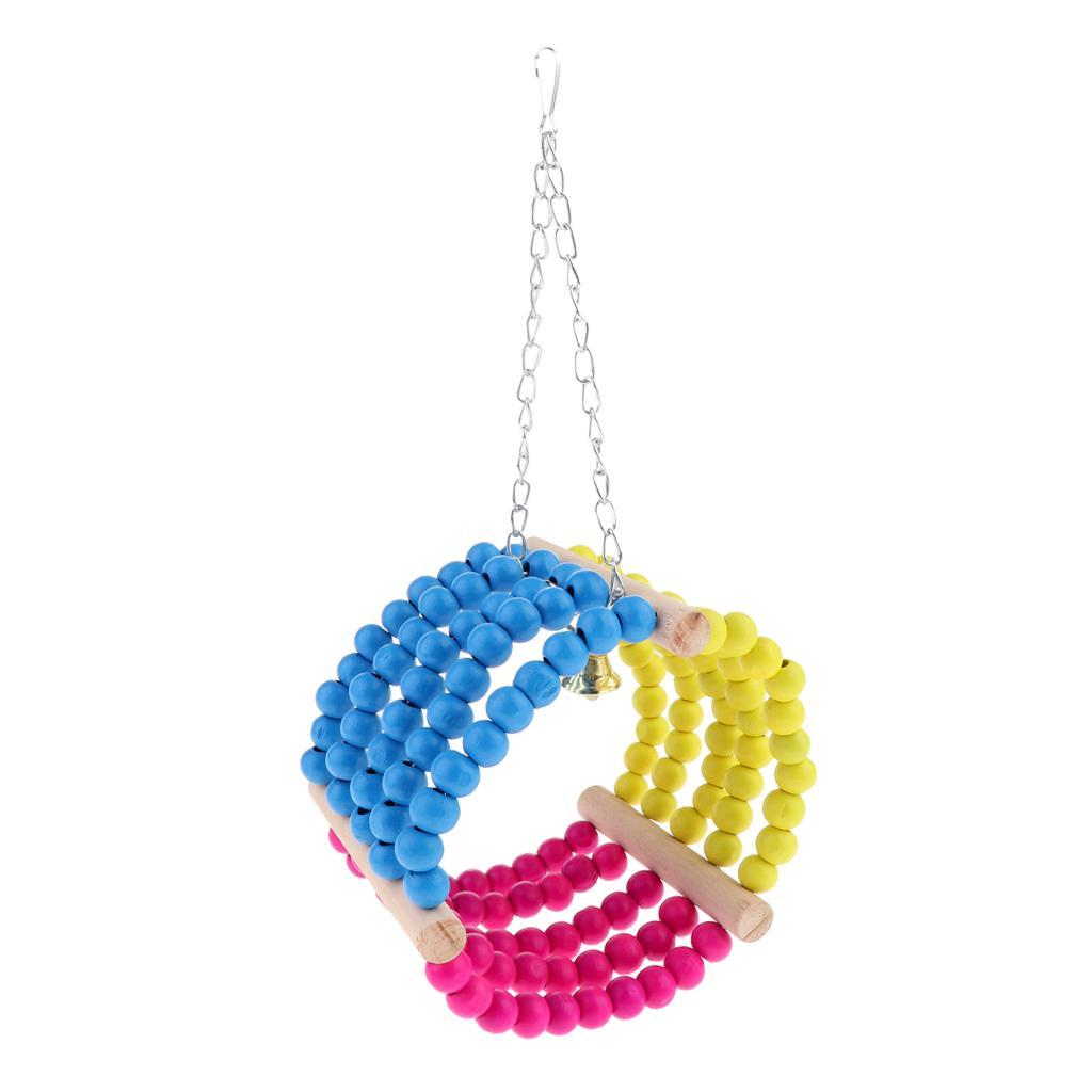 Wooden Bird Swings Budgie Swing Toys Hammock for Parakeets Budgie Bird S