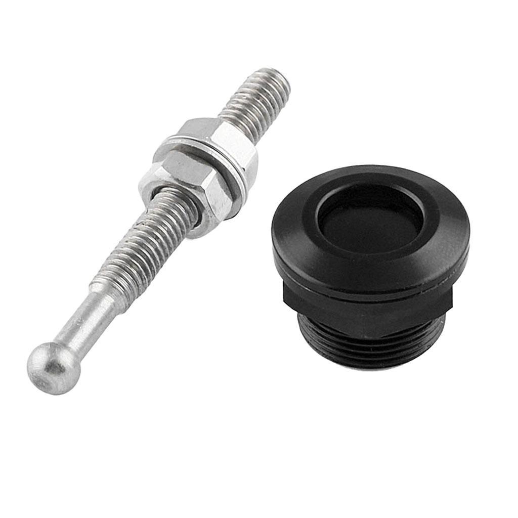 2Pcs 22mm Quick Release Latch Fastener Hood Push Button Billet Pins Lock+Screw