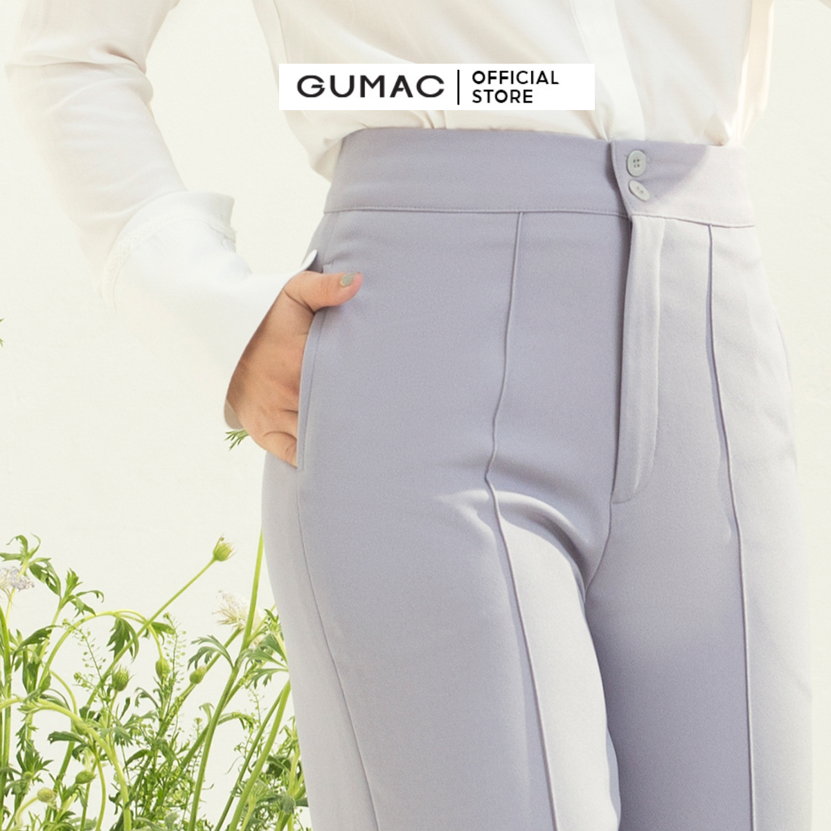 Quần tây nữ GUMAC QC03040 ống đứng thời trang công sở