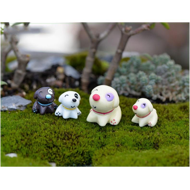 Tiểu cảnh Terrarium ️ Chó đốm tiểu cảnh trang trí sen đá, sân vườn, bể cá, bể terrarium