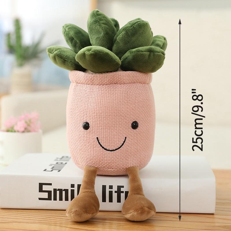 Đồ chơi búp bê nhồi bông hình cây mọng nước nhân tạo dễ thương mềm mại thoải mái có thể giặt sạch được trang trí nhà cửa