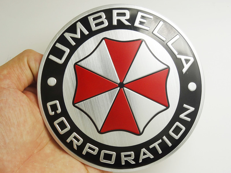 Miếng dán kim loại logo UMBRELLA CORPORATION 11.5cm