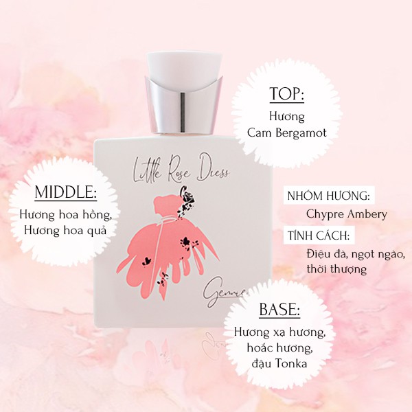 Nước Hoa Nữ Gennie Little Rose Dress 50ml Chính Hãng