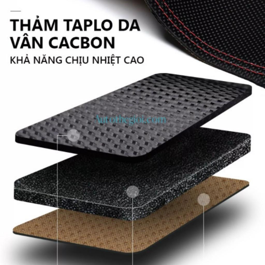 Thảm Taplo Toyota Wigo Chất Liệu Da Vân Cabon