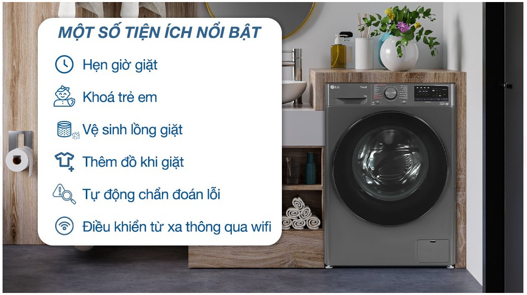MÁY GIẶT CỬA TRƯỚC LG FV1409S4M 9KG INVERTER 2023- Hàng Chính Hãng - Chỉ Giao Hà Nội