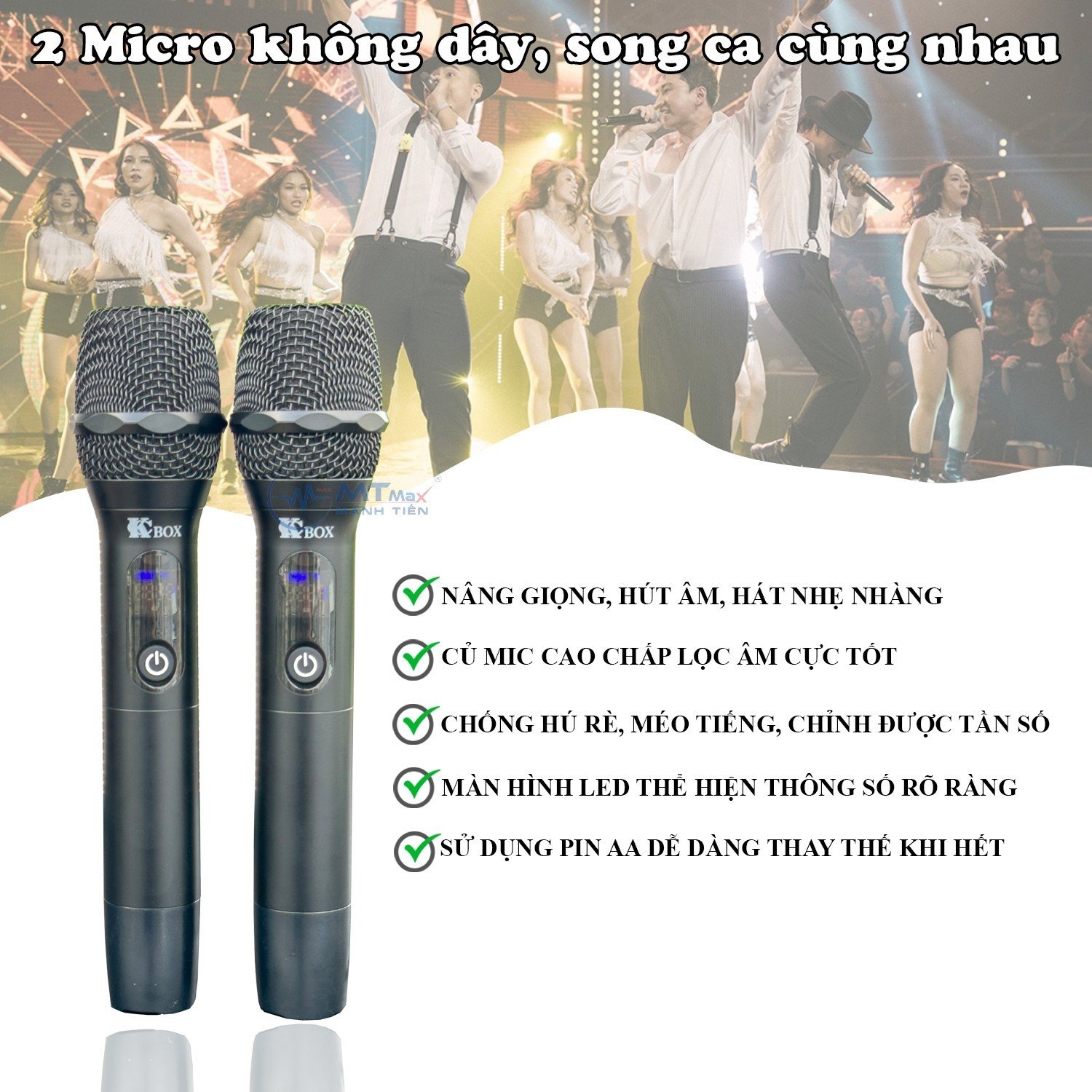 KCBox KC260Pro - Loa Xách Tay Karaoke Cao Cấp Giá Tốt Nhất 2023, Bass Boost, Bluetooth 6.0, Tặng Kèm Micro Không Dây Hàng chính hãng