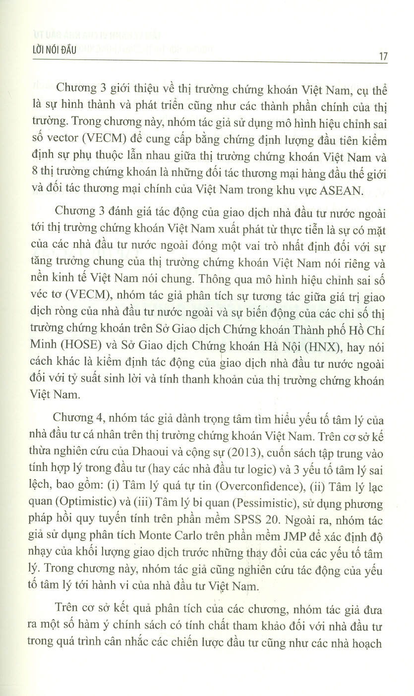 Tâm Lý Hành Vi Của Nhà Đầu Tư: Trường Hợp Thị Trường Chứng Khoán Việt Nam