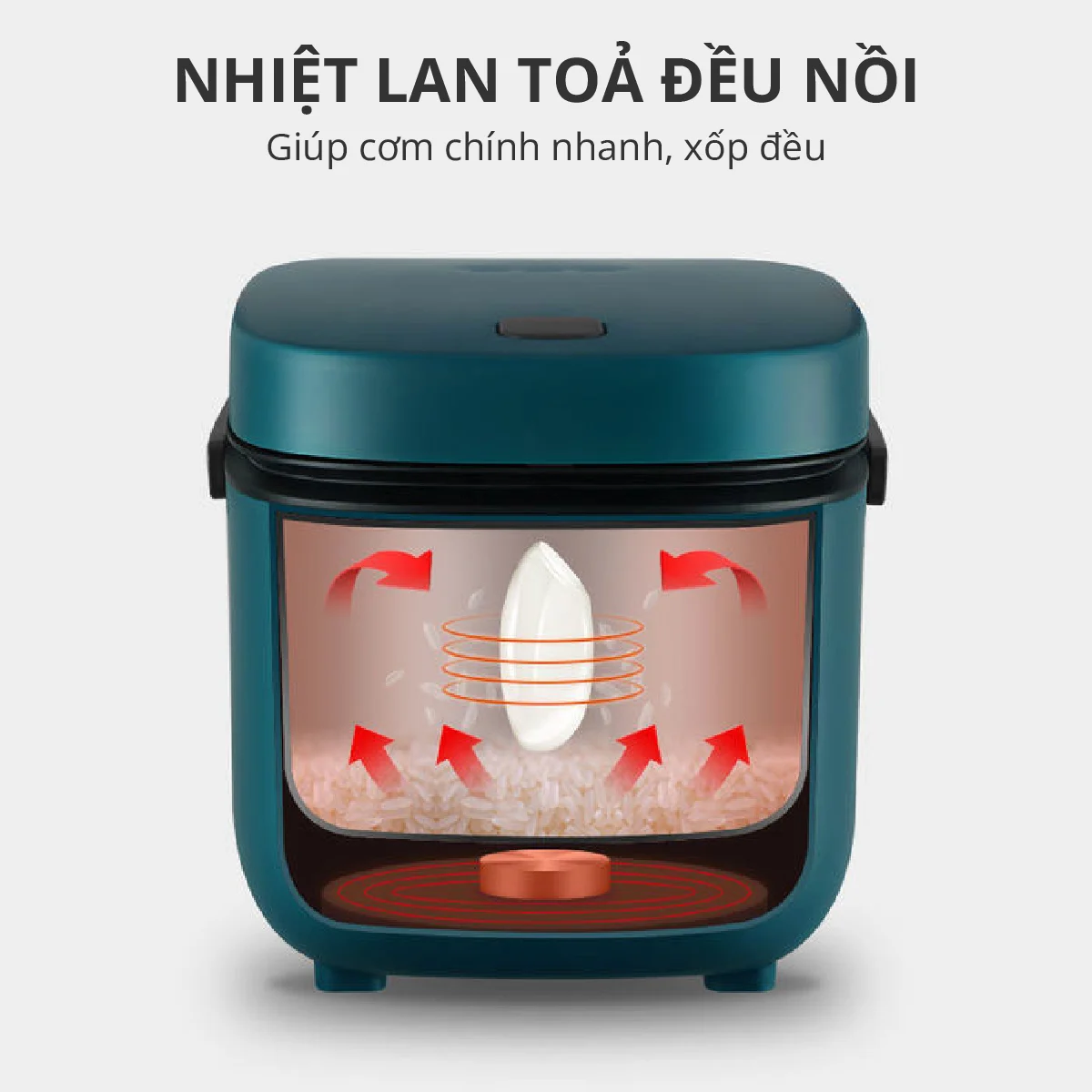 Nồi Cơm Điện Mini Mishio MK265 0.8 Lít - Hàng chính hãng