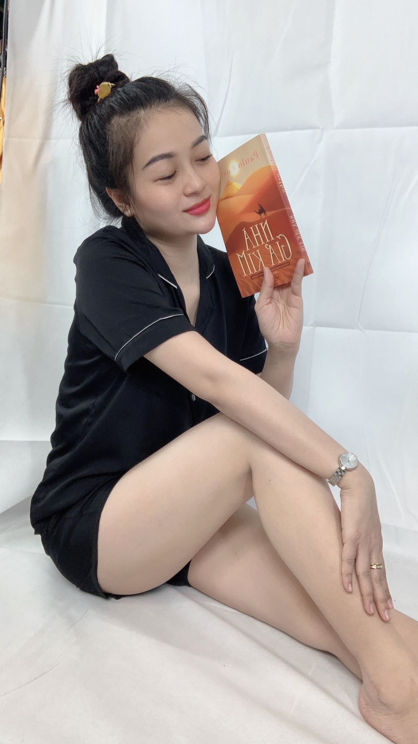 Bộ mặc nhà nữ Pijama thiết kế vải lụa satin mềm mại -thiết kế đơn giản trẻ trung_DB01