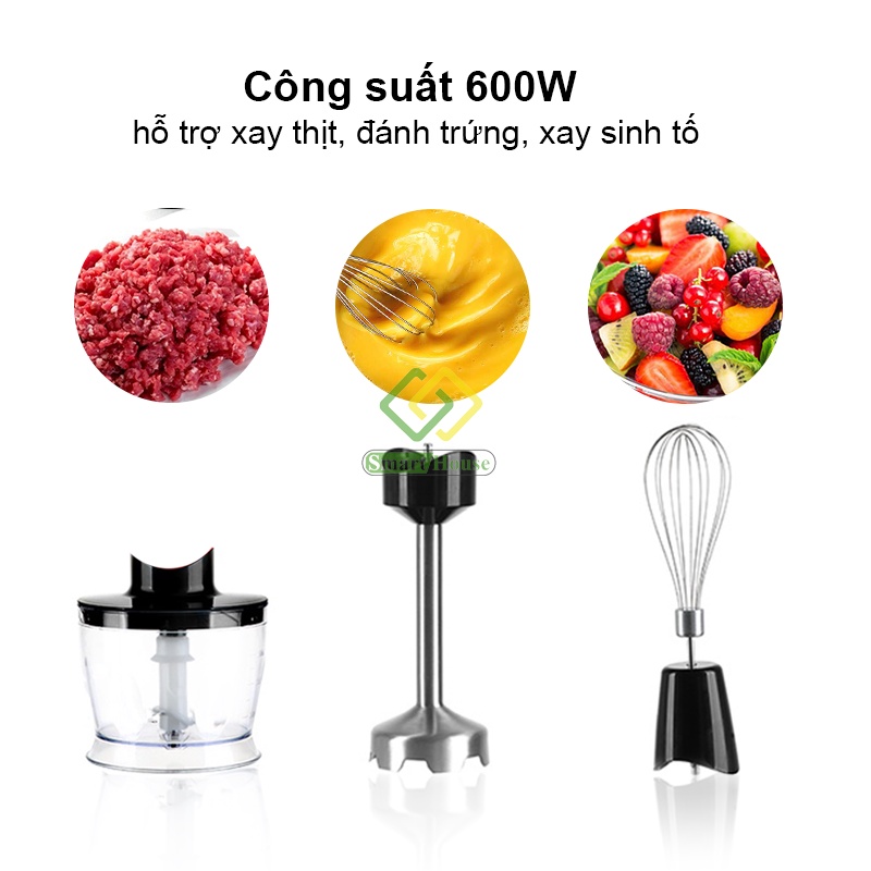 Máy xay đa năng cầm tay PERFEKT 600 W Dung tích 0.5 Lít