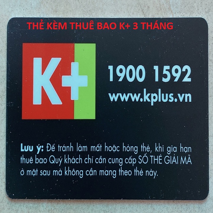 THẺ,KÈM THUÊ BAO K+ 3 THÁNG ,HÀNG CHÍNH HÃNG