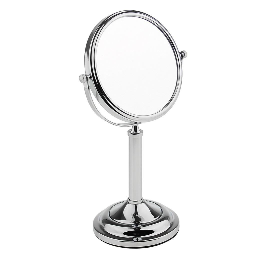 2xFree Standing Vanity Dual Side Bathroom Make Up Mirror 3x Magnification