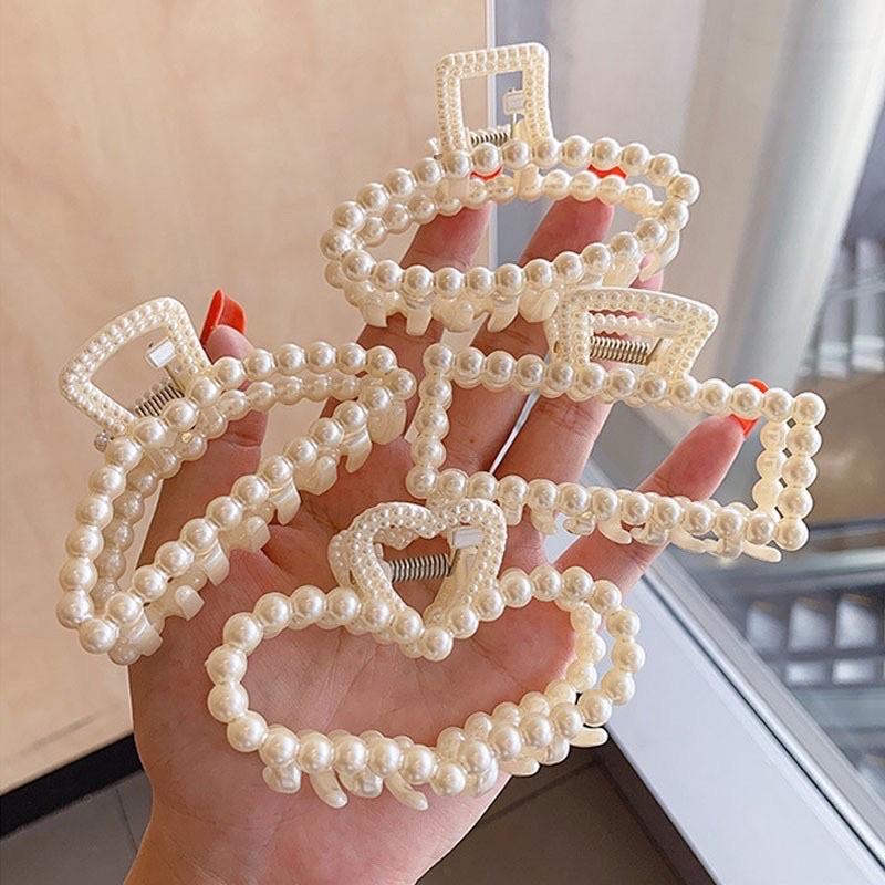 Set 6 kẹp ngọc trai phong cách Hàn quốc