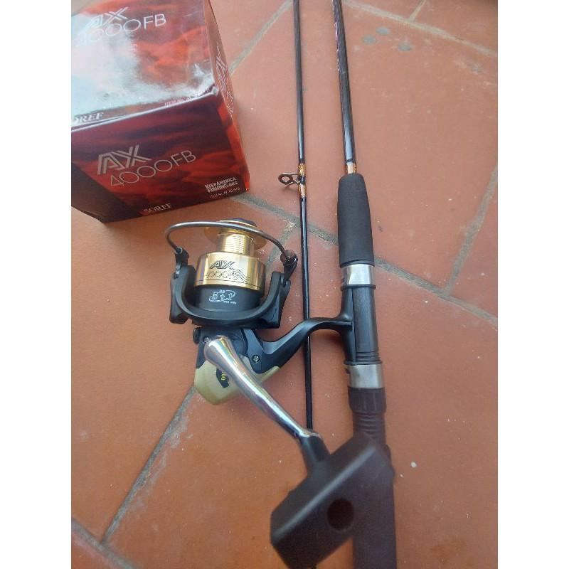 Combo cần đặc 2 khúc kèm máy câu ax4000fb