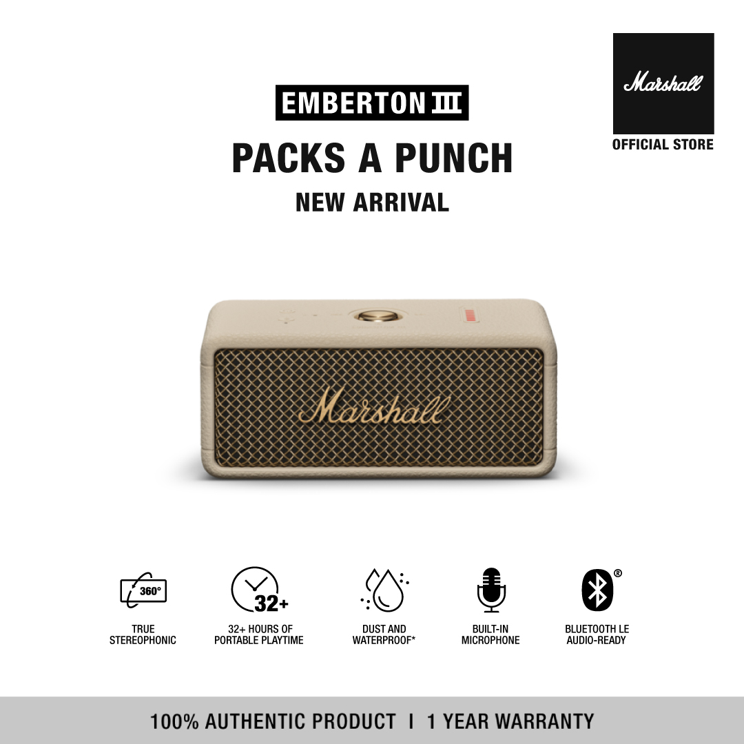 [NEW ARRIVAL] Loa Bluetooth Marshall Emberton III Portable - Hàng chính hãng