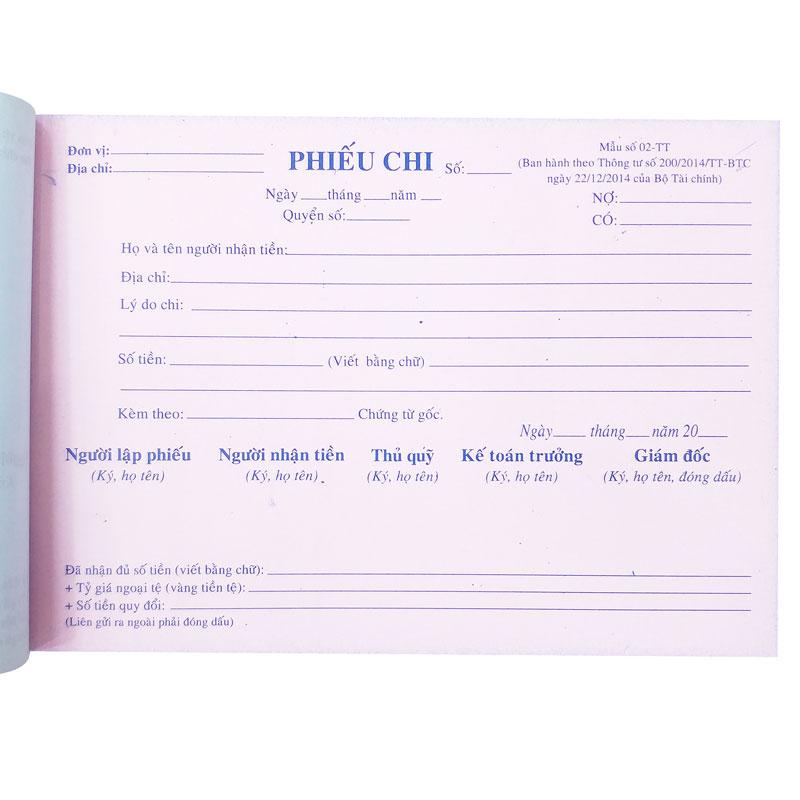 Phiếu Chi 3 Liên