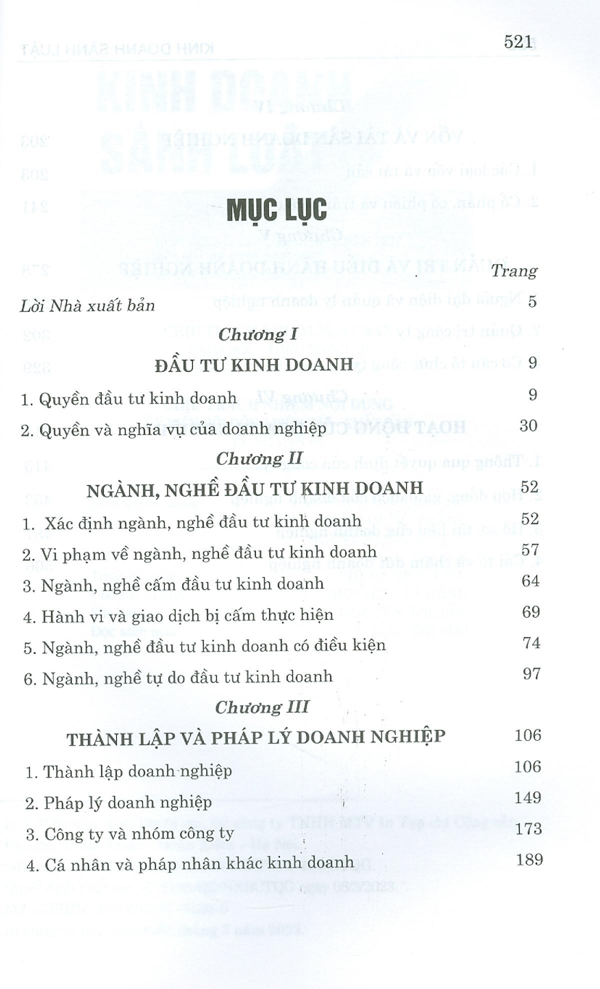 Kinh Doanh Sành Luật (Ứng Dụng Luật Doanh Nghiệp Năm 2020, Sửa Đổi, Bổ Sung Năm 2022 Và Quy Định Liên Quan)